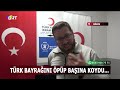 Kilis'te gönüllü dönüşte duygulandıran an: Türk bayrağını öpüp başına koydu