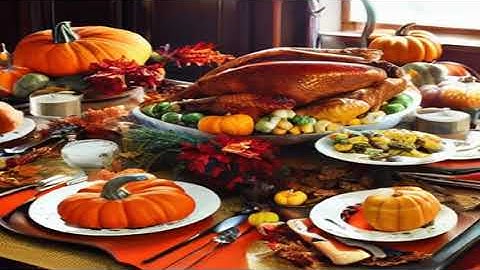 AI GENERATED VIDEO: THANKSGIVING LOOP VIDEO #06 (STABLE DIFFUSION)