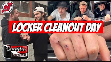 NJ Devils Players Locker Cleanout Exit Day 2023-24 Season
