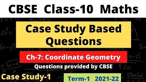 Case Study Based Question Class 10 Maths 1 | Ch7 Coordinate geometry | In order to conduct Sports