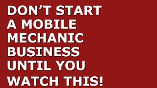 How to Start a Mobile Mechanic Business | Free Mobile Mechanic Business Plan Template Included