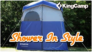 Keep clean at camp with the KingCamp marasusa ll xtra large two room shower house