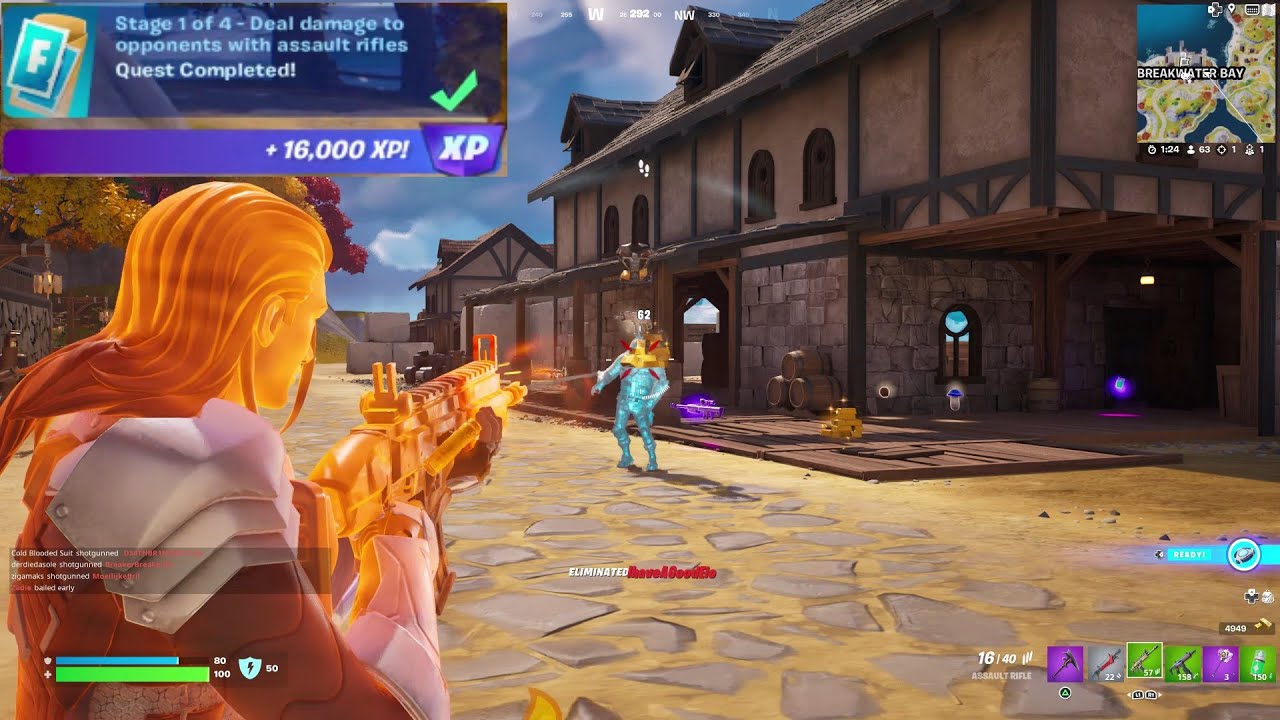 Deal damage to opponents with assault rifles / Week 12 / Fortnite ...