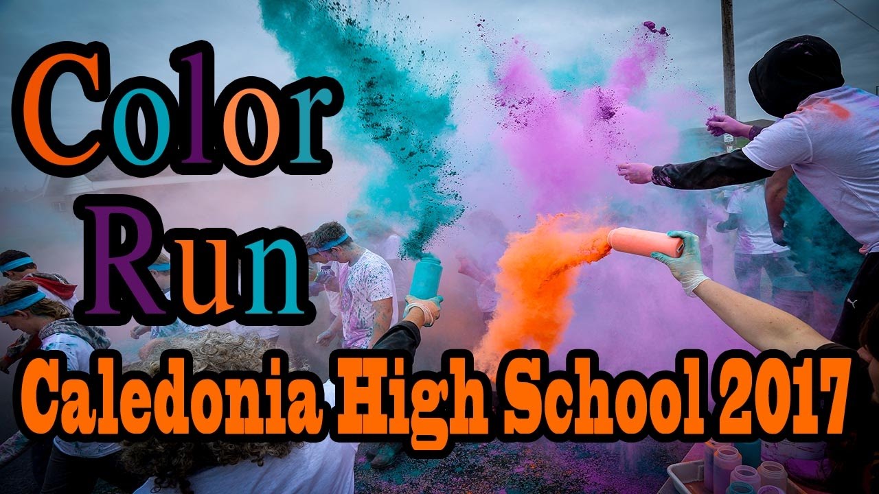 Caledonia High School Color Run 2017 YouTube