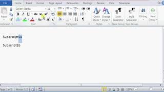 How to Make a Letter or Number Superscript on Microsoft Word Content