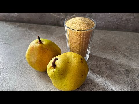 2 Armut ve 1 Bardak İrmik. 8 Dakikada Hazır. Aşırı Lezzetli ve Kolay.