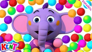 🔴🔵 Kent el Elefante | Vamos A Pintar Pelotas De Colores Para Aprender Con Kent | Aprende jugando