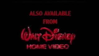 Also Available from Walt Disney Home Video ident (1994, UK) voiceover by John Sachs