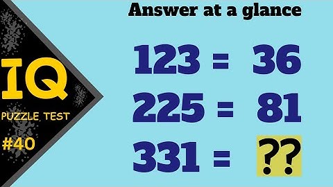Reasoning puzzle simple logical mental ability based numerical analogy missing number IQ Test