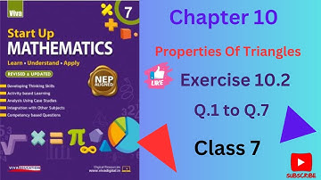 class 7 Ch.10 properties of Triangles Ex.10.2 #vivaeducation #startupmathematics