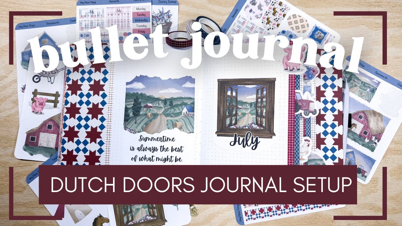 July 2025 Bullet Journal Setup [Dutch Door Journal Spread]
