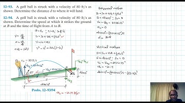 12–93, 12–94 Kinematics of a Particle (Chapter 12: Hibbeler Dynamics) Benam Academy