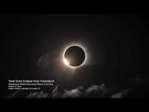 Total Solar Eclipse revealed a dazzling diamond ring and corona over Greenland #NASA #Astronomy