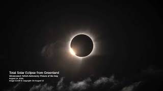 Total Solar Eclipse revealed a dazzling diamond ring and corona over Greenland #NASA #Astronomy