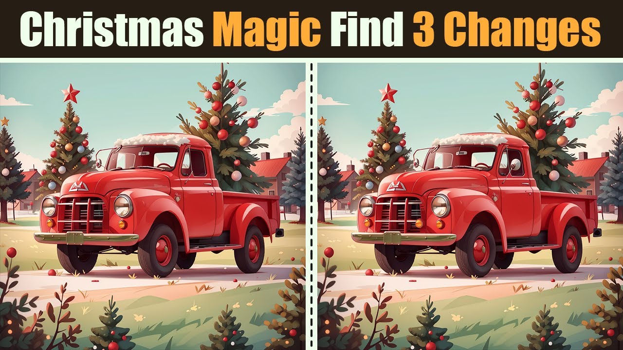 Spot The Difference : Christmas Magic - Find 3 Changes | Find The ...