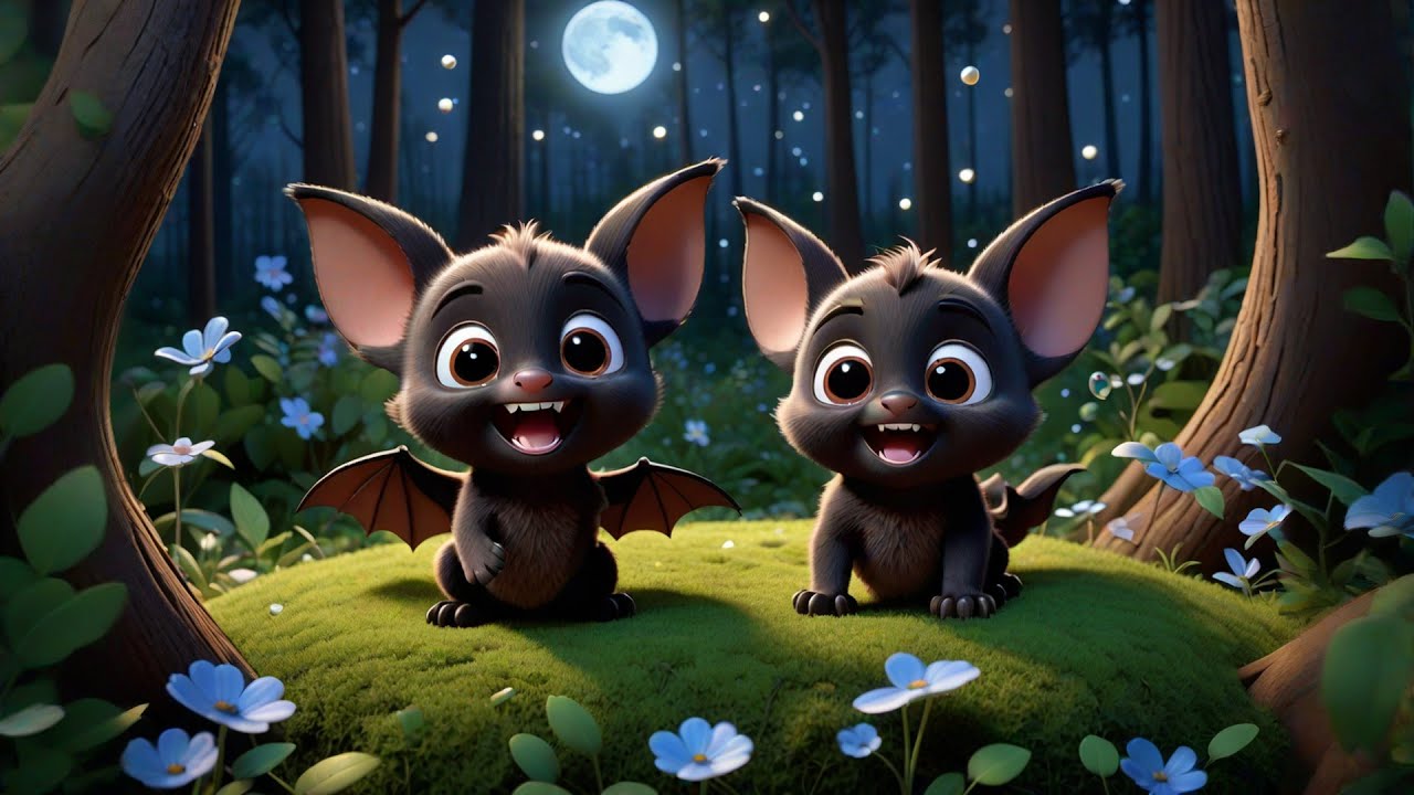 Four Baby Bats in a Bubble Bath | Funny Bat Song for Kids | Counting Nursery Rhymes and Baby Songs