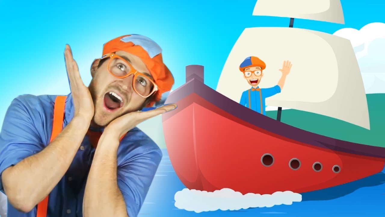 The Blippi Boat Song +MORE! Boats for Preschoolers 