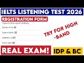 IELTS LISTENING PRACTICE TEST 2026 WITH ANSWERS | 30.04.2026 | Registration form