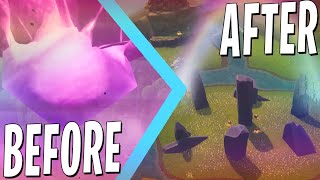 Fortnite BEFORE and AFTER Loot Lake (Leaky Lake) - Fortnite Cube Event