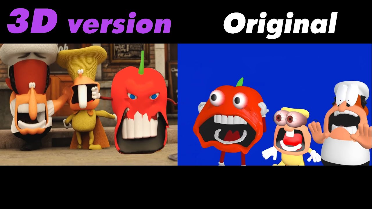 Pizza Tower Screaming meme Original vs 3D version 🍕 - YouTube