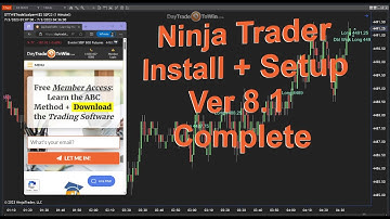 NInja Trader Ver 8.1 New install Setup Data Feed⚡