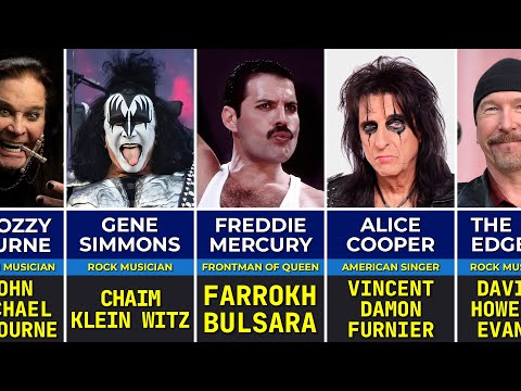 The Real Names Of Famous Rock Stars | David Bowie, Slash, Jon Bon Jovi