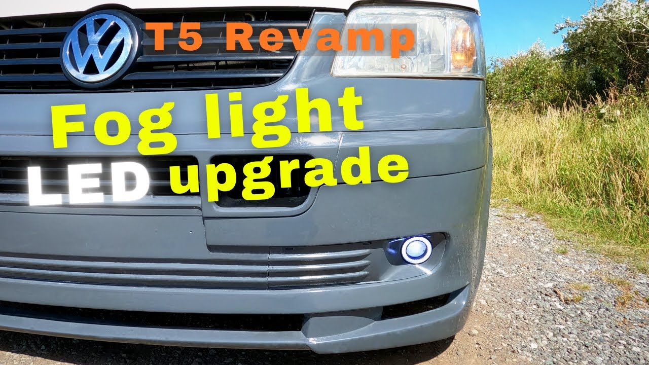 klik Stirre Forhandle T5 Front Fog Light LED upgrade & fitting - VW T5 Revamp Ep.3 - YouTube