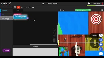 How to set distance in CoderZ Adventure