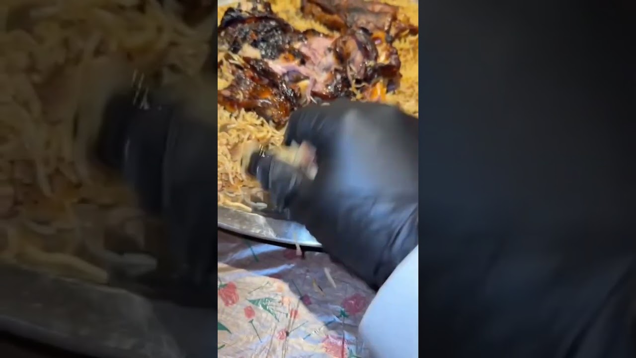 ASMR  Arabian Chicken Kabsa  Best Saudi Traditional Kabsa Recipe Food With Plate