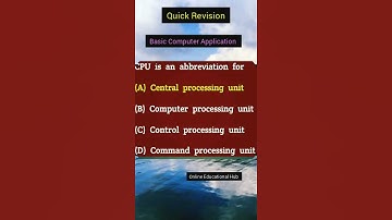 Most Important MCQs|| Basic Computer Application||B.A./B.Sc. 1Semester||#VBSPU Exam||#shorts