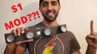 Adding a motion detector to a Harbor Freight light fixture