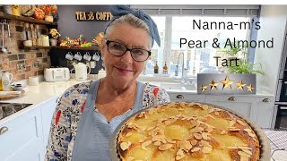 Bake with me, Pear & Almond Tart, Delicious, Easy Peasy, Full recipe in description below