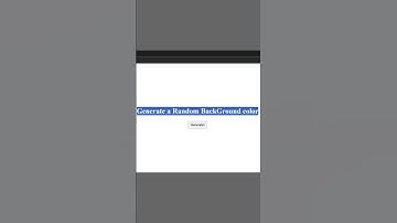 Random BG Color Using HTML CSS JS | #random #randombgcolor #html #css #js