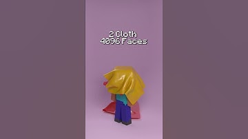 Steve VS Cloth simulation ! 🤩 #minecraft #3danimation #blender3d #viral