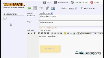 How to write an email message in RoundCube