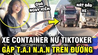 Xe container của nữ hot Tiktoker bị bắt gặp tai nạn trên đường quốc lộ, chính chủ lên tiếng screenshot 2