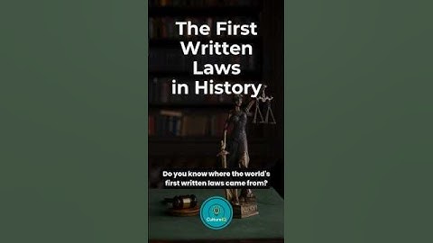 The First Written Laws in History