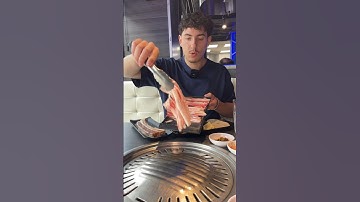 Trying Korean BBQ for the 1st Time! 🤯🔥 #koreanbbq