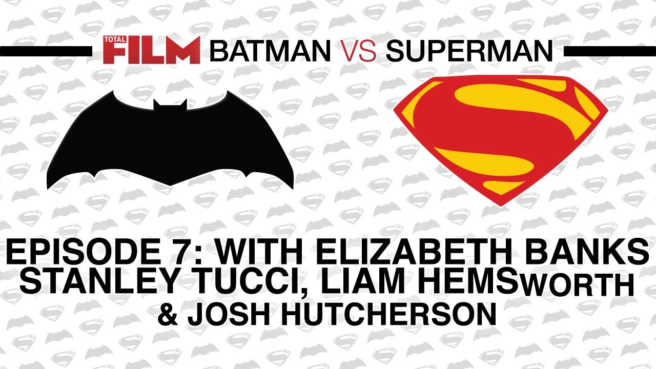 Batman vs Superman: Josh Hutcherson, Liam Hemsworth, Elizabeth Banks,  Stanley Tucci - YouTube