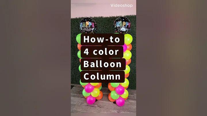 How to make a 4 color balloon column