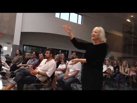 Helen Butkov conducting the choir. Waldorf School of Palm Beach 2023