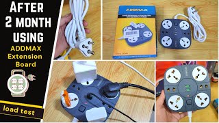 After 2 month using - ADDMAX Extension Cord with USB Port - 10A Extension Board load test & review.