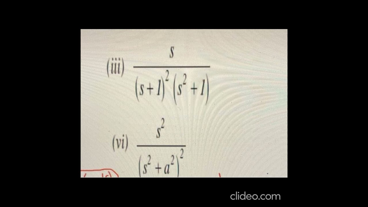 using convolution theorem find the inverse laplace transforms F(s)= s/[(s+1)^2 *(s^2+1)] || chegg