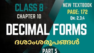 DECIMAL FORMS / Chapter 10 / Class 8 /Maths/   Page 172 / part 5