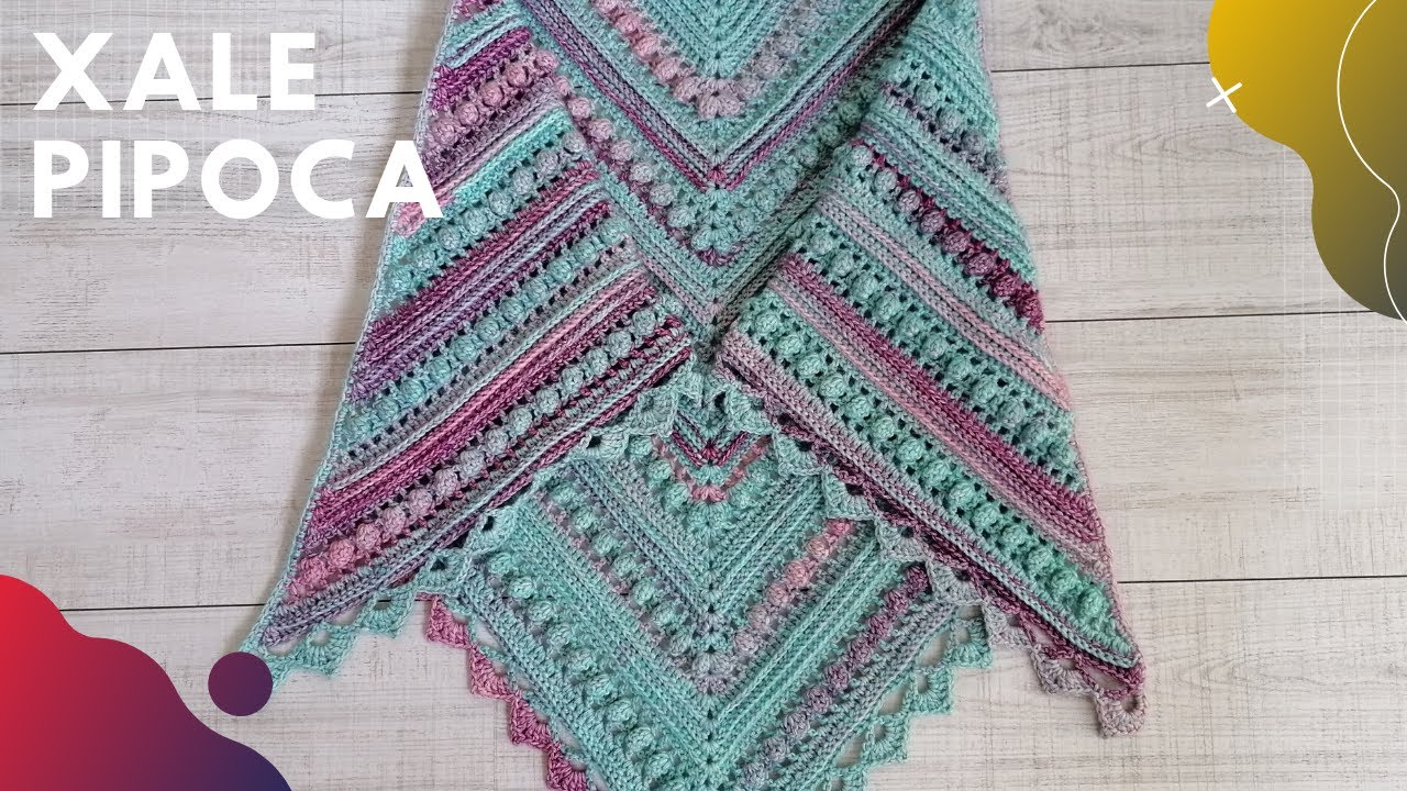 Xale Pipoca em Crochê