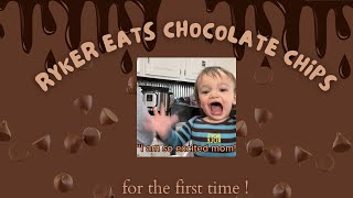 My son ate chocolate for the first time!!