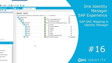 One Identity Manager | SAP Experience #16 | SAP GRC mapping in Identity Manager