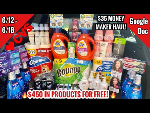 CVS Free & Cheap Couponing Deals & Haul | 6/12 – 6/18 |$35 MONEY MAKER HAUL | $450 Worth for FREE 🙌🏽