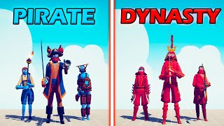 PIRATE TEAM vs DYNASTY TEAM  Totally Accurate Battle Simulator | TABS