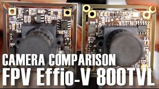 FPV 1/3' CCD Effio-V 800TVL Camera & 2.8mm Len Comparison